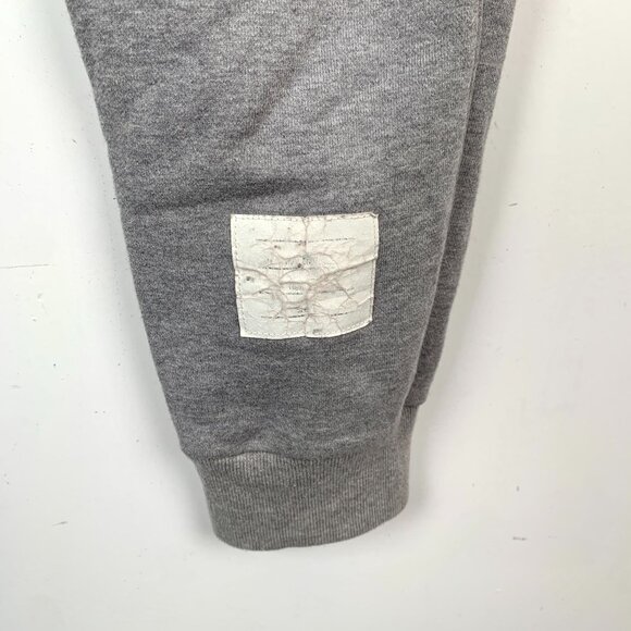 THOM BROWNE New York Gray Cotton Jogger Sweatpants With Four Bar Stripe Detail M - Picture 4 of 7